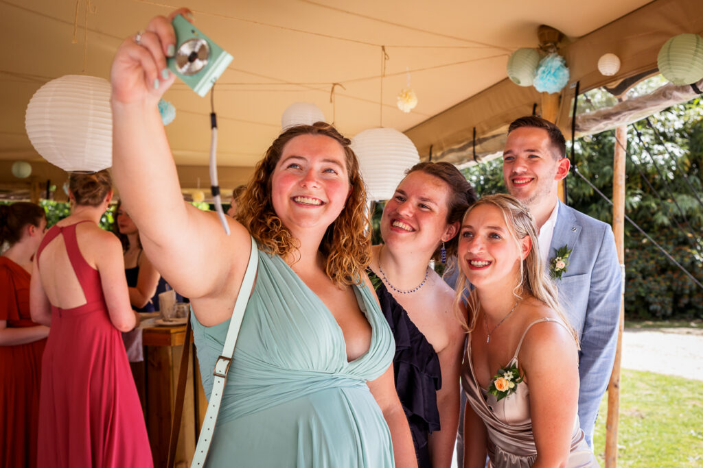 Selfie bij bruiloft Huis te Eerbeek